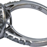 18k White Gold Round Diamond Engagement Ring 2.52CT w/ 2.12CT Center Size 5.5