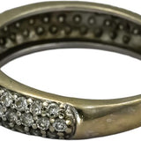 10k White Gold Round Pave Diamond Band Ring 0.50CT Size 6.25