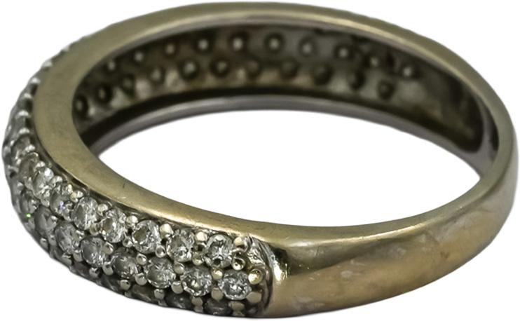 10k White Gold Round Pave Diamond Band Ring 0.50CT Size 6.25