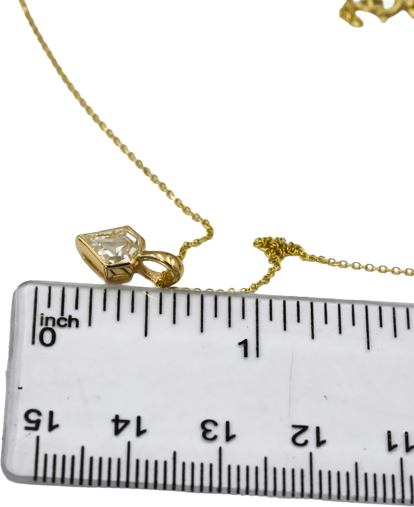 GIA Certified SI1/K Shield Step Cut Diamond Pendant Necklace 1.0CT