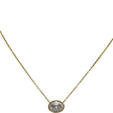 IGI 14k Yellow Gold VS1/E Oval Cut Lab-Grown Diamond Pendant Necklace 2.43CT
