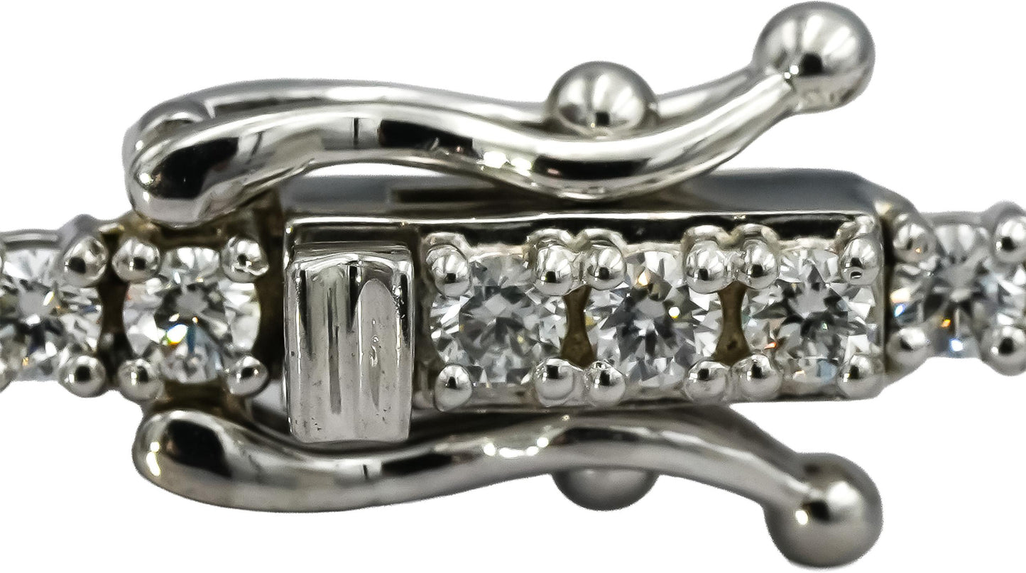 14k White Gold VS Round Diamond Tennis Bracelet 2.05CT