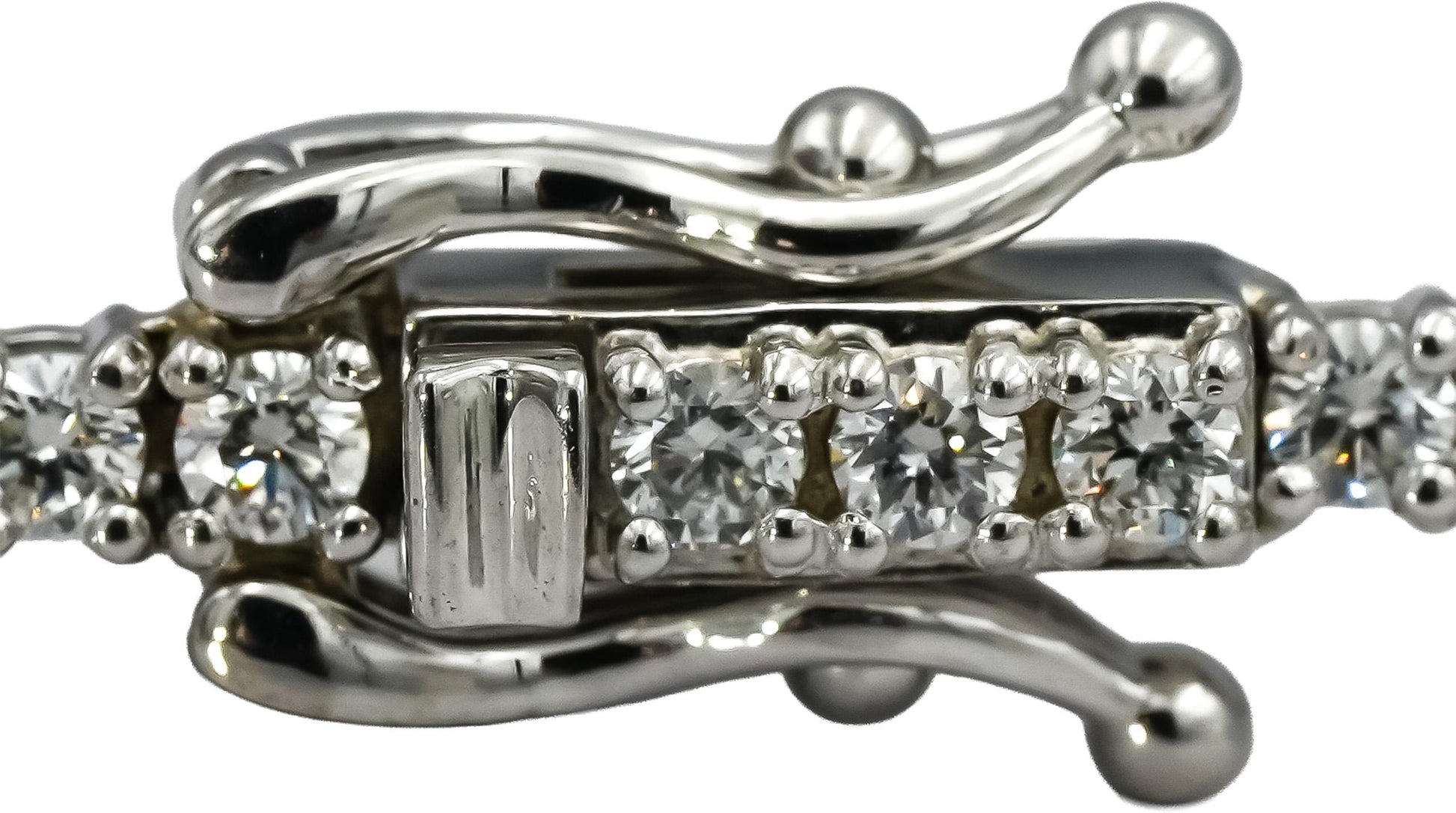 14k White Gold VS Round Diamond Tennis Bracelet 2.05CT