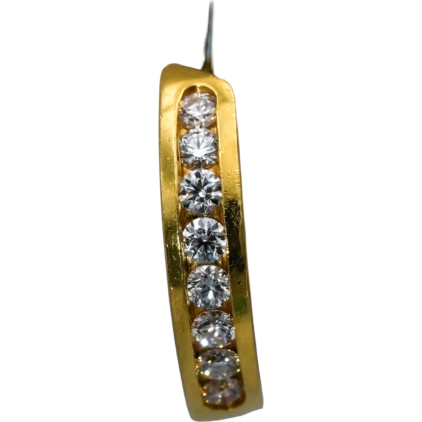 TIFFANY & CO. 18k Gold VS Diamond Inside Out Hoop Huggie Earrings 1.0CT