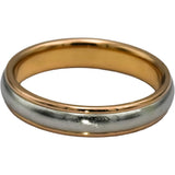 TIFFANY & CO. Platinum & 18k Rose Gold 4mm Wide Band Ring Size 7.5