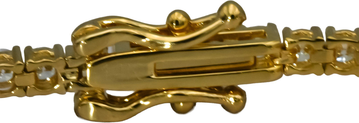 14k Yellow Gold VS Round Diamond Tennis Bracelet 2.67CT