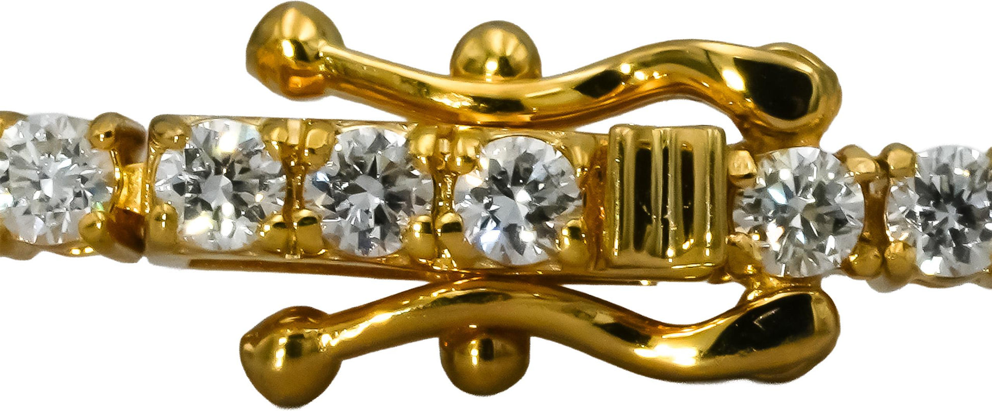 14k Yellow Gold VS Round Diamond Tennis Bracelet 2.64CT