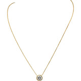 14k Yellow Gold VS Round Lab-Grown Diamond Solitaire Pendant Necklace 1.55CT