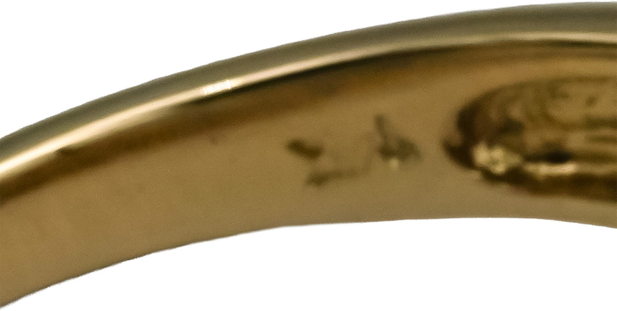 14k Yellow Gold Round and Baguette Cut Diamond Band Ring 0.25CT Size 6.5