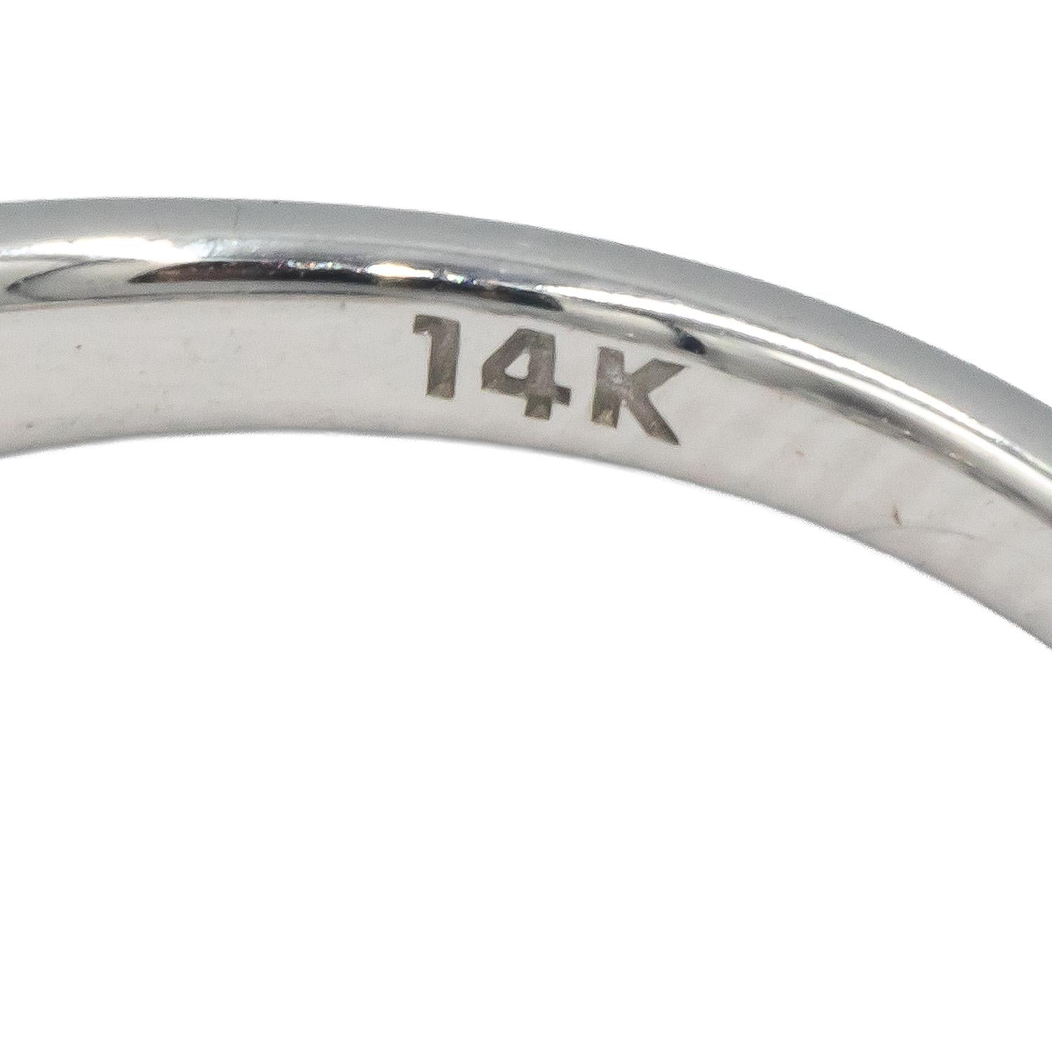 14k White Gold 0.50CT Wedding Anniversary Diamond Band Ring Size 7