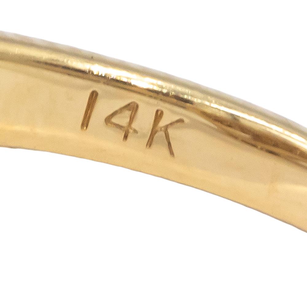 14k Yellow Gold 0.50CT Diamond Cluster Cocktail Ring Size 5.75