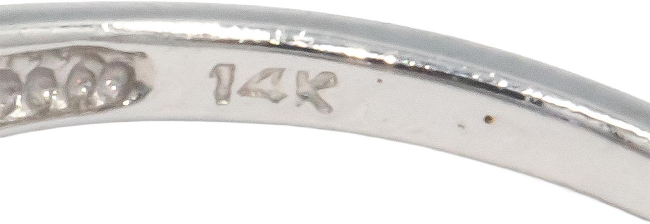 KALATI 14k White Gold 0.56CT Diamond and Tanzanite Cocktail Ring Size 7