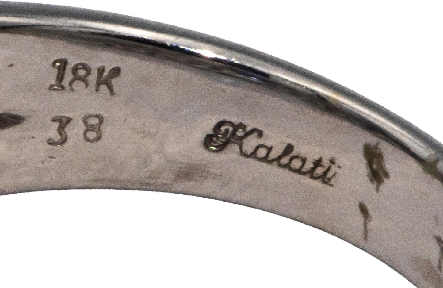 KALATI Designer 18k White Gold 2.07CT Diamond and Tanzanite Ring Size 7.25