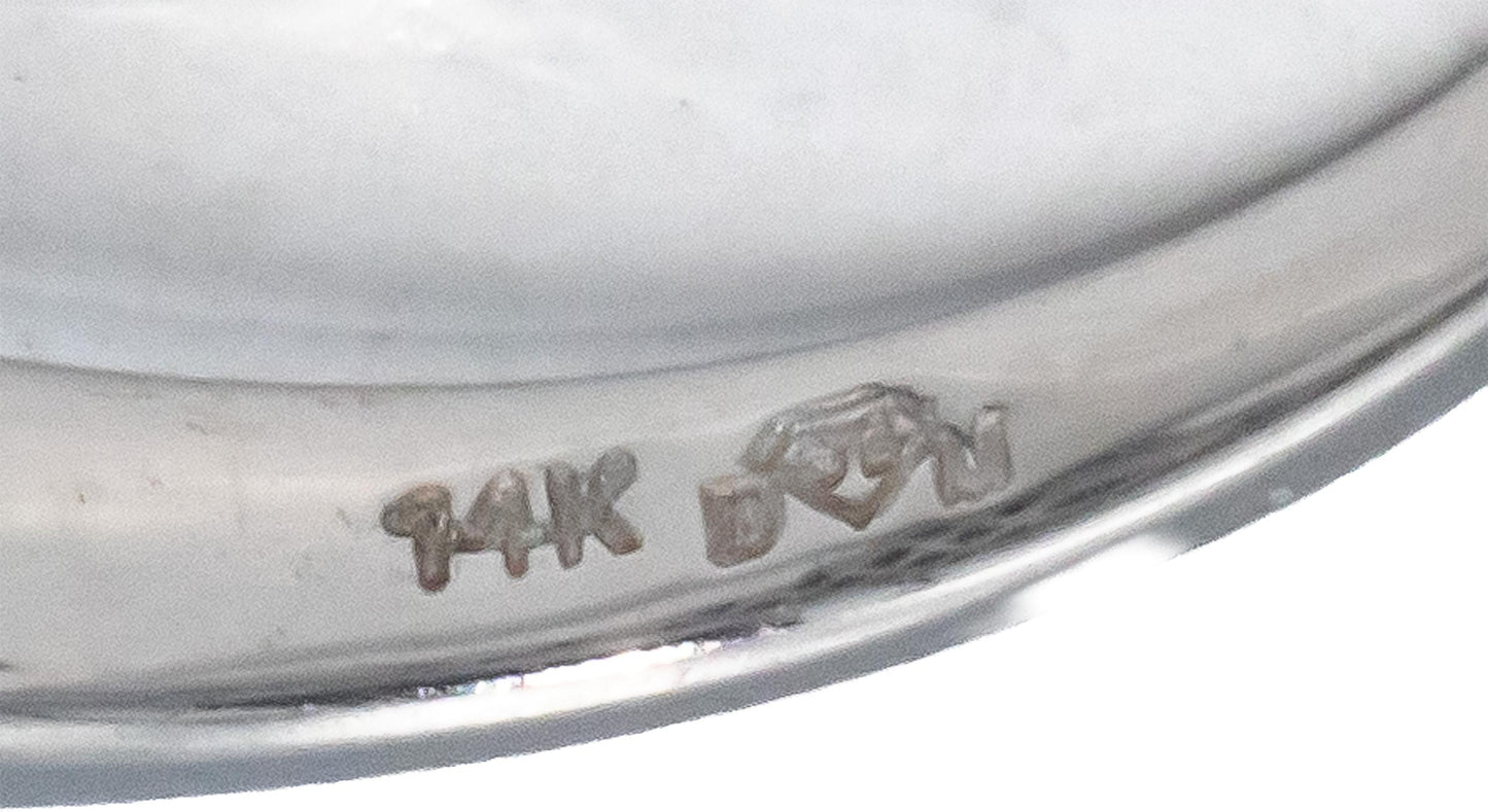 Princess and Round Cut Diamond 14k White Gold Cocktail Ring 0.50CT Size 7.5