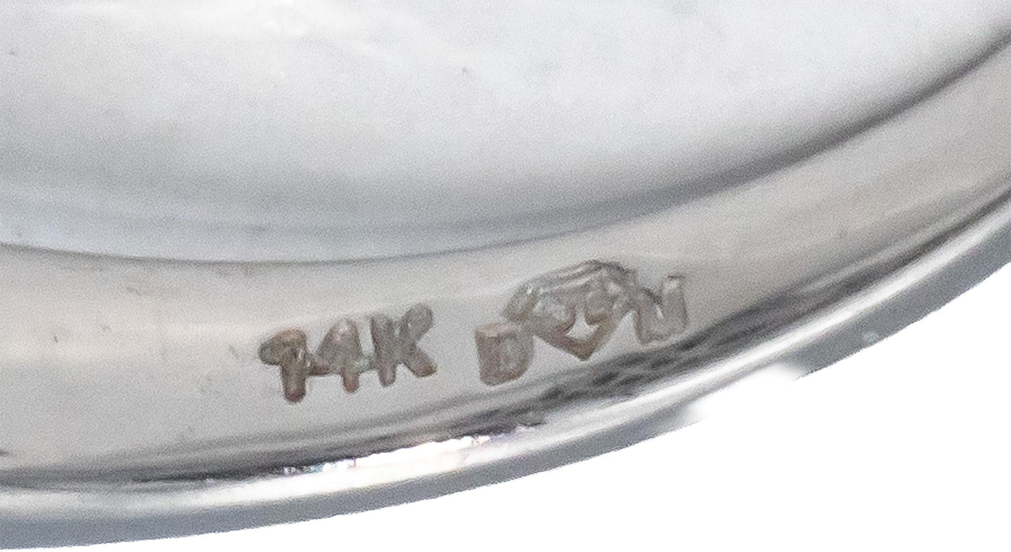 14k White Gold 0.50CT Princess and Round Cut Diamond Ring Size 7.5