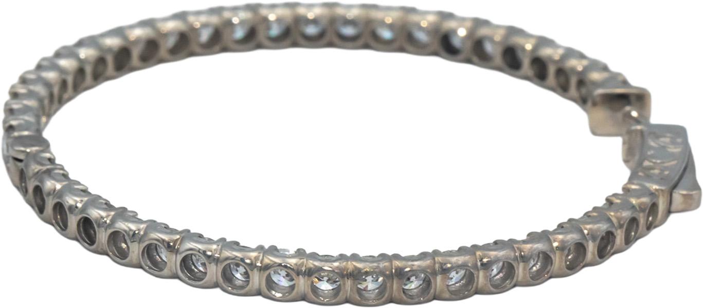 Diamond Round Cut 18k White Gold Inside Out Hoop Earrings 7.21CT