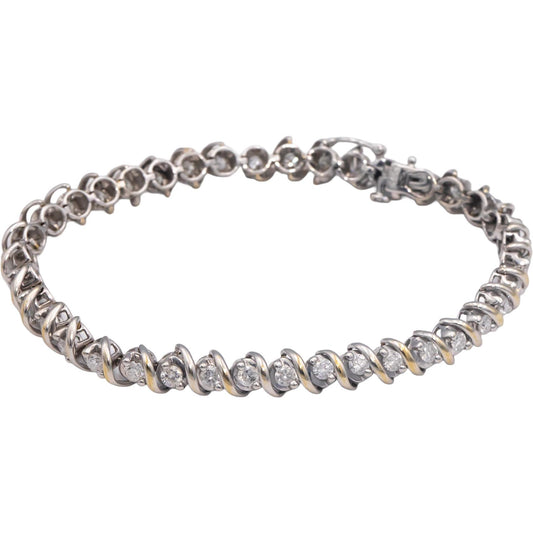 14k White Gold Jewelry Round Diamond Tennis Bracelet 2.0CT