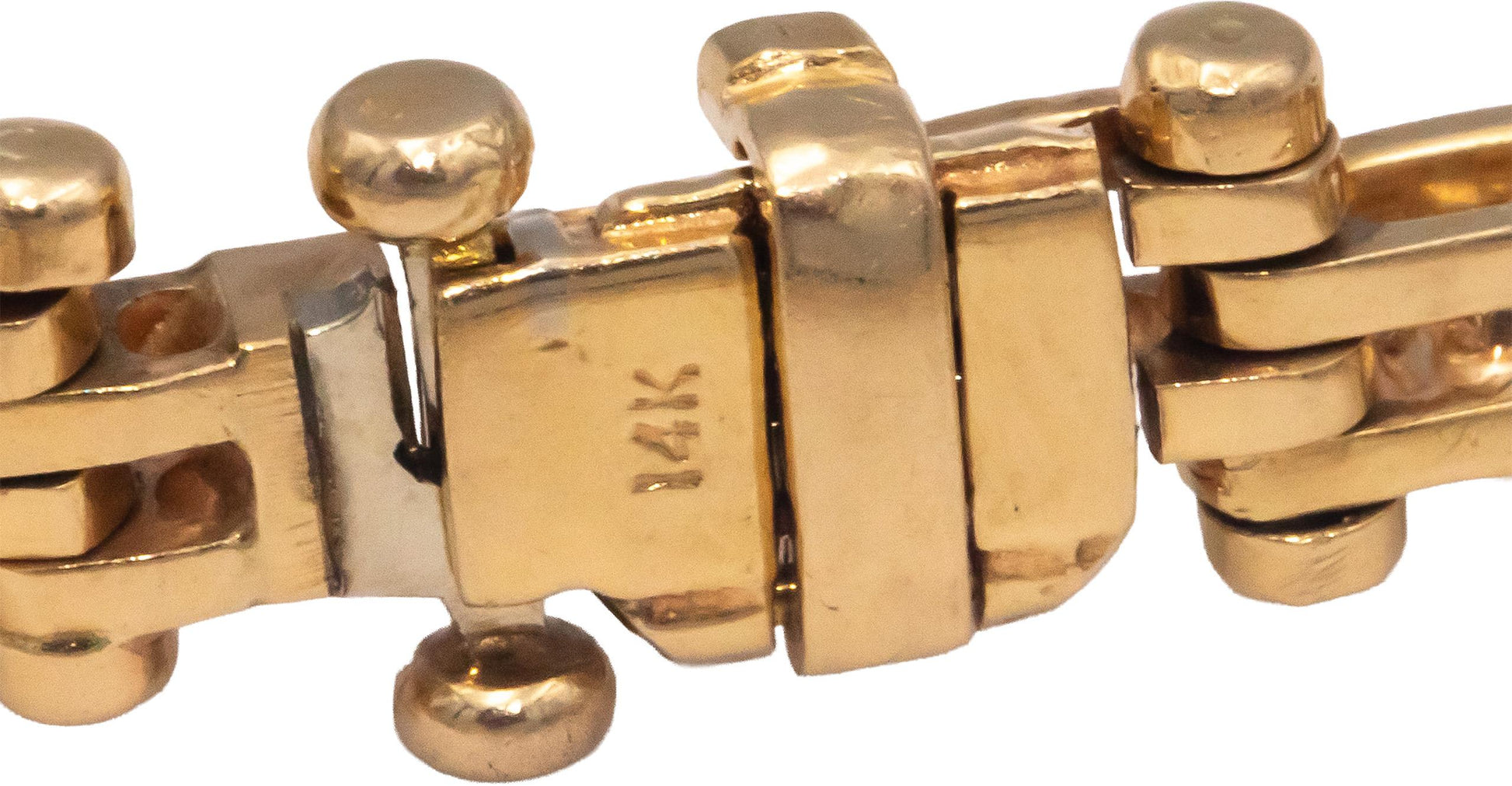 14k Yellow Gold VS Round Diamond Fancy Formal Link Bracelet 1.50CT