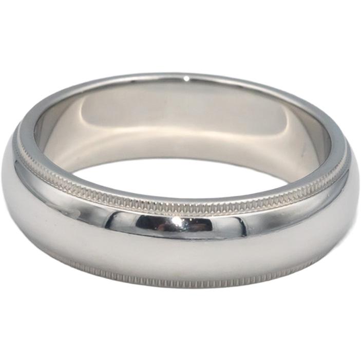TIFFANY & CO. Platinum 6.0mm Wide Band Ring Size 9.25