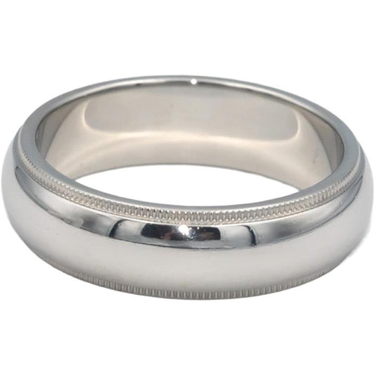 TIFFANY & CO. Platinum 6.0mm Wide Band Ring Size 9.25