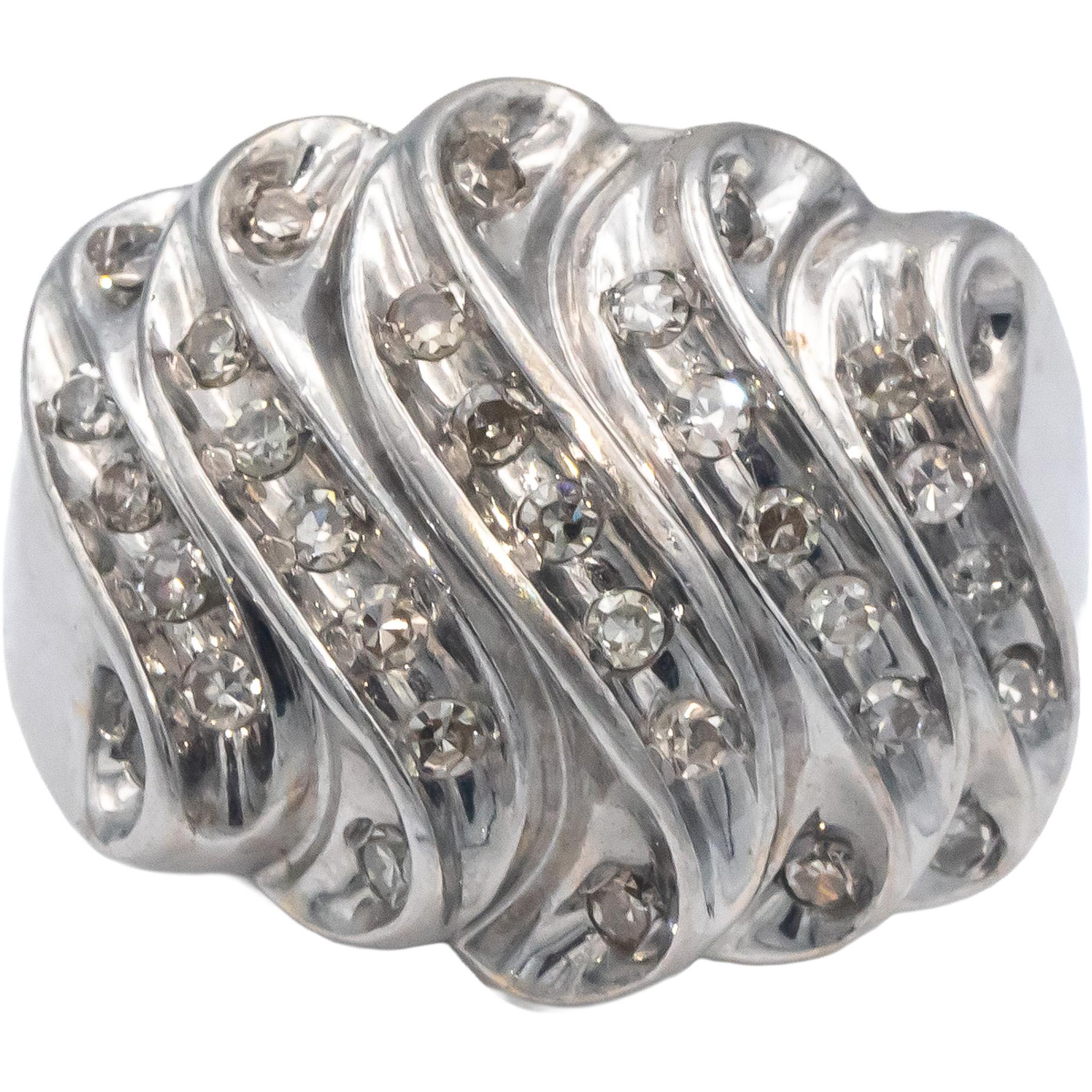 14k White Gold Jewelry 0.50CT VS Single Cut Diamond Ring Size 7