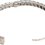 18k White Gold VS Round Diamond Oval Hoop Inside Out Earrings 5.78CT