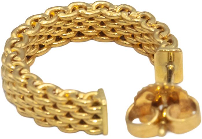 TIFFANY & CO. 18k Yellow Gold Jewelry Somerset Collection Mesh Hoop Earrings