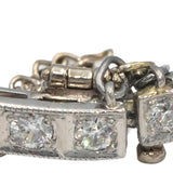 Antique Vintage Platinum & 14k Gold VS Diamond Filigree Bangle Bracelet 3.50CT