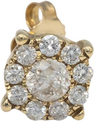 10k Yellow Gold Jewelry Round Diamond Cluster Stud Earrings 1.0CT