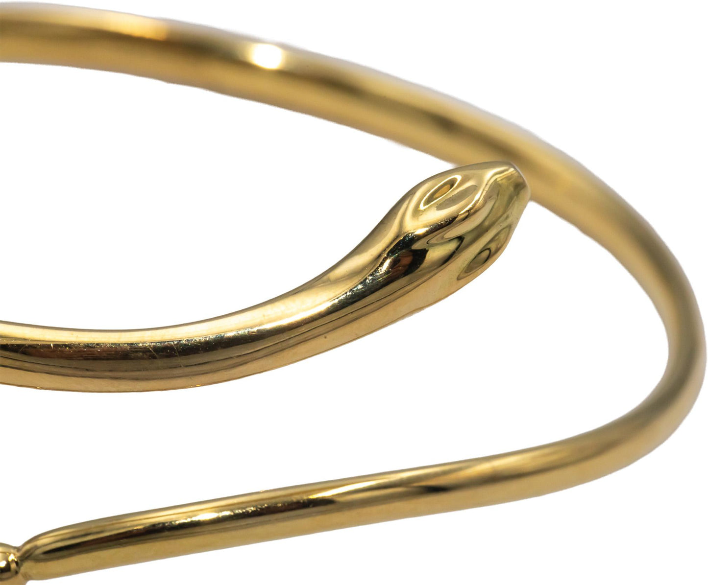 TIFFANY & CO. 18k Yellow Gold Elsa Peretti Snake Bangle Bracelet $7900 Retail