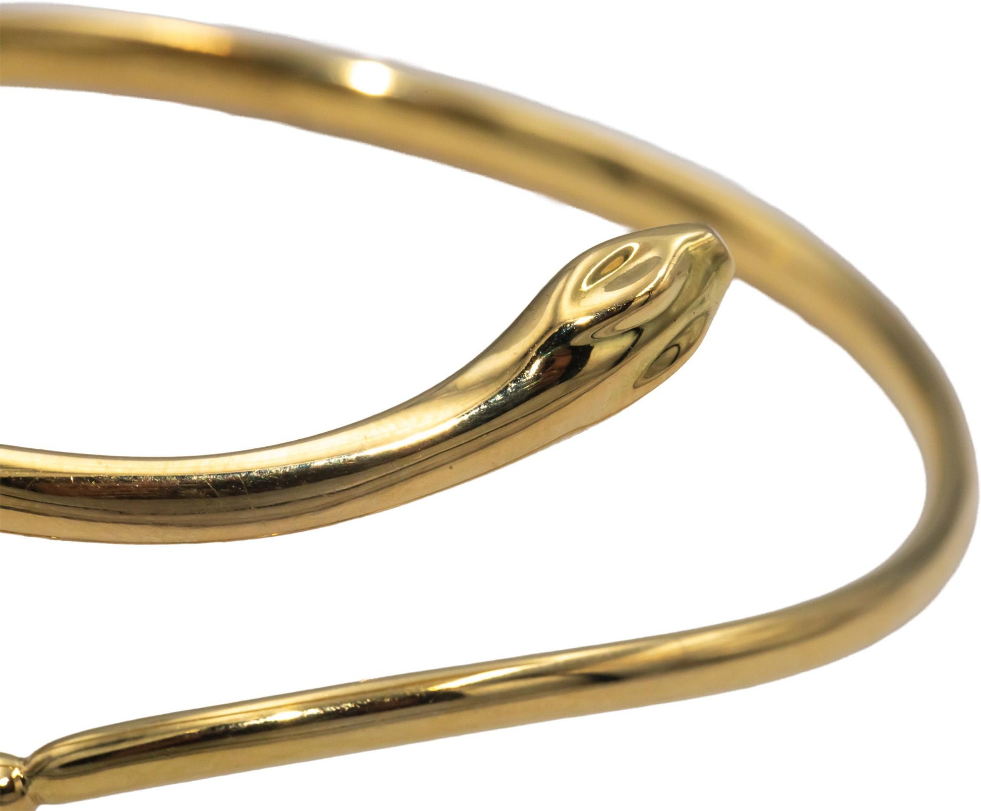 TIFFANY & CO. 18k Yellow Gold Elsa Peretti Snake Bangle Bracelet $7900 Retail