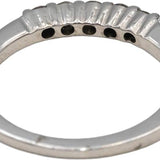 10k White Gold Round Diamond Five Stone Band Ring 0.27CT Size 6.5