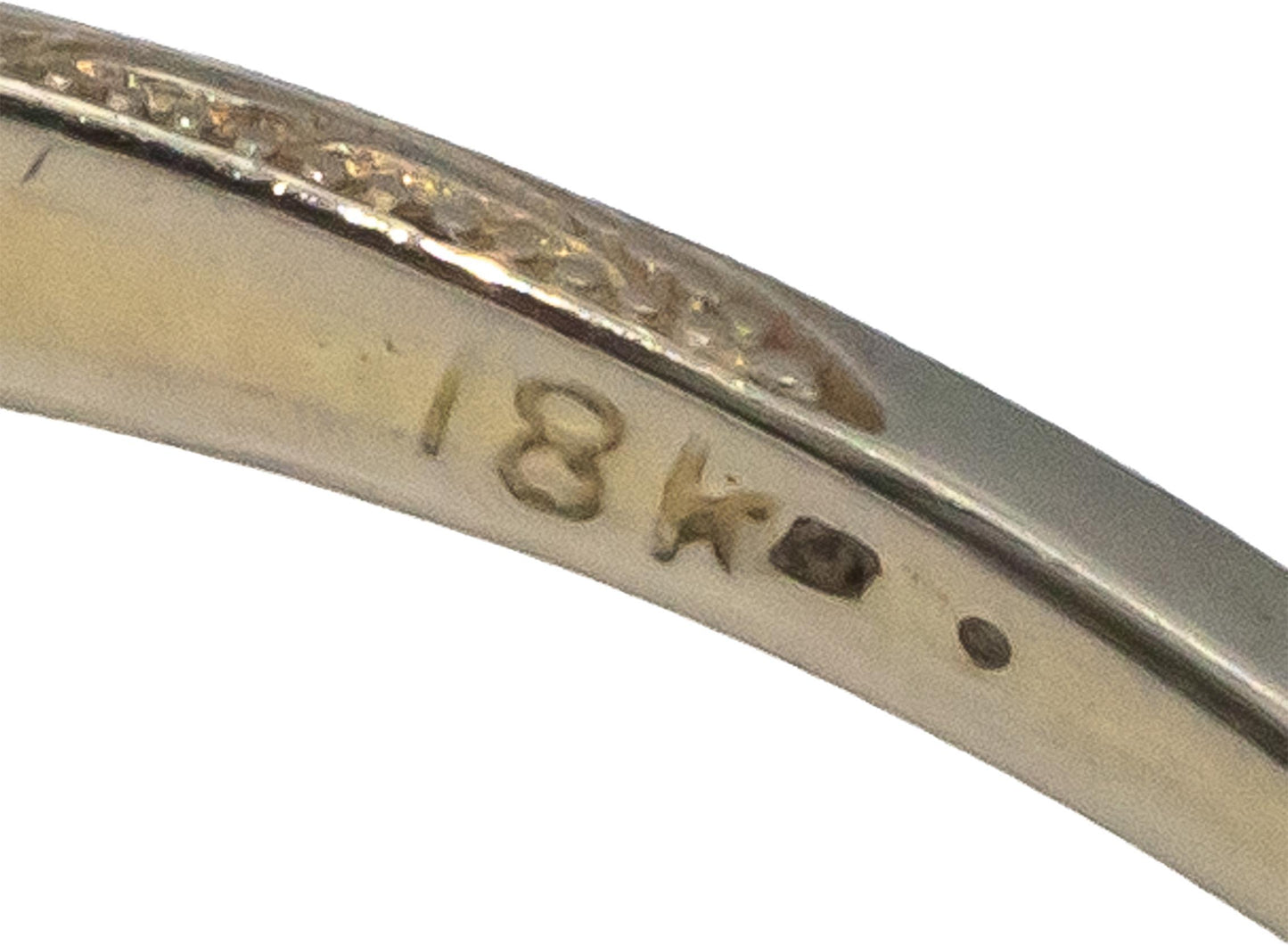 Vintage Antique 18k White Gold VS Diamond Solitaire Filigree Ring 0.10CT Size 8