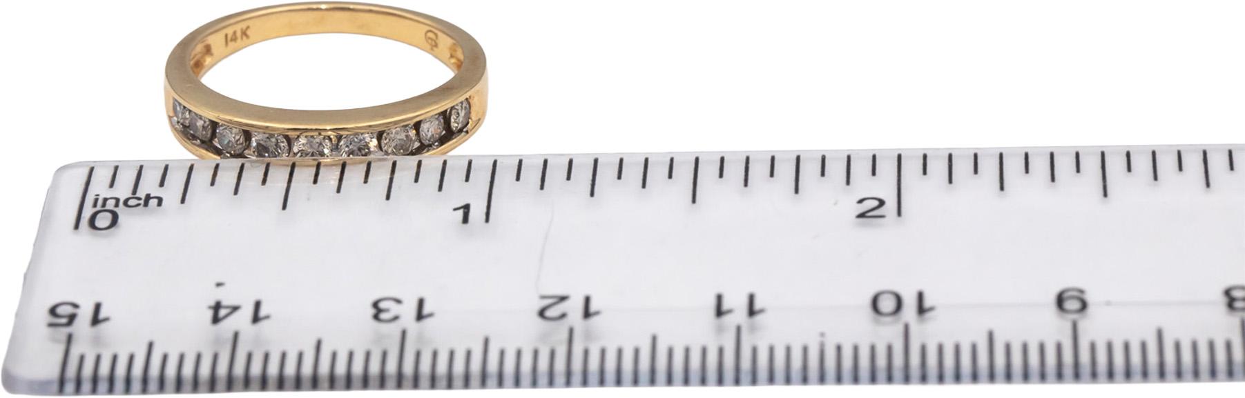 14k Yellow Gold Round Channel Set Diamond Band Ring 0.50CT Size 7.25