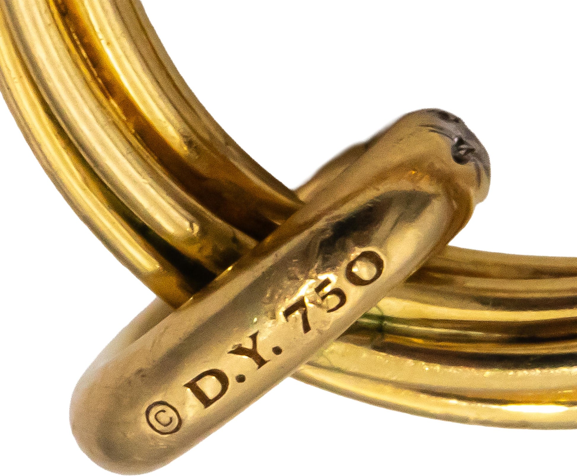 David Yurman 18k White Yellow Gold Helena VS Diamond Pendant 0.28CT $4500 Retail