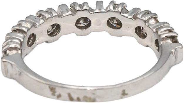 14k White Gold Round Diamond Band Ring 0.70CT Size 6