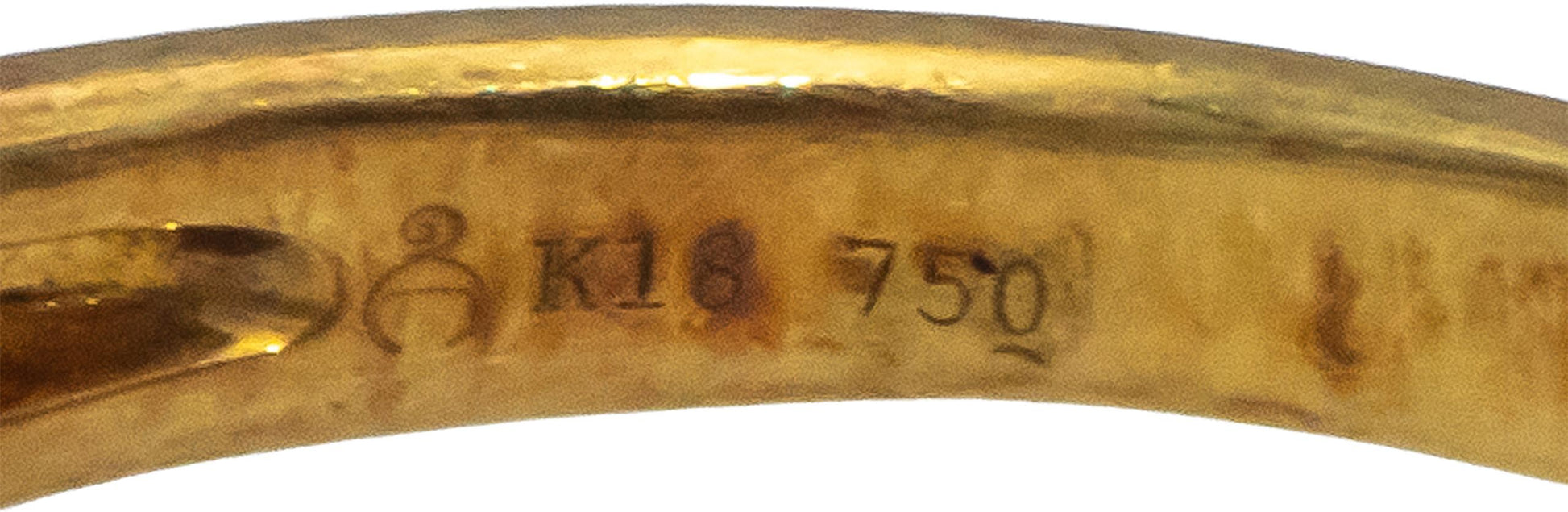 18k Yellow Gold VS Round Diamond Zig Zag Band Ring 0.15CT Size 7