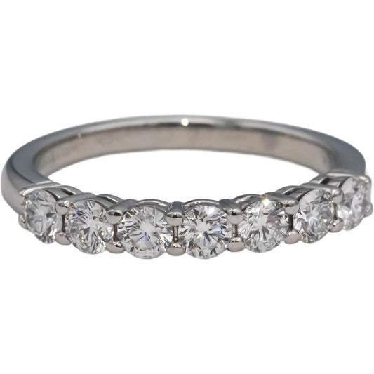 TIFFANY & CO. Platinum VS Round Diamond  Wedding Band Ring .57CT Size 5 w/ Box