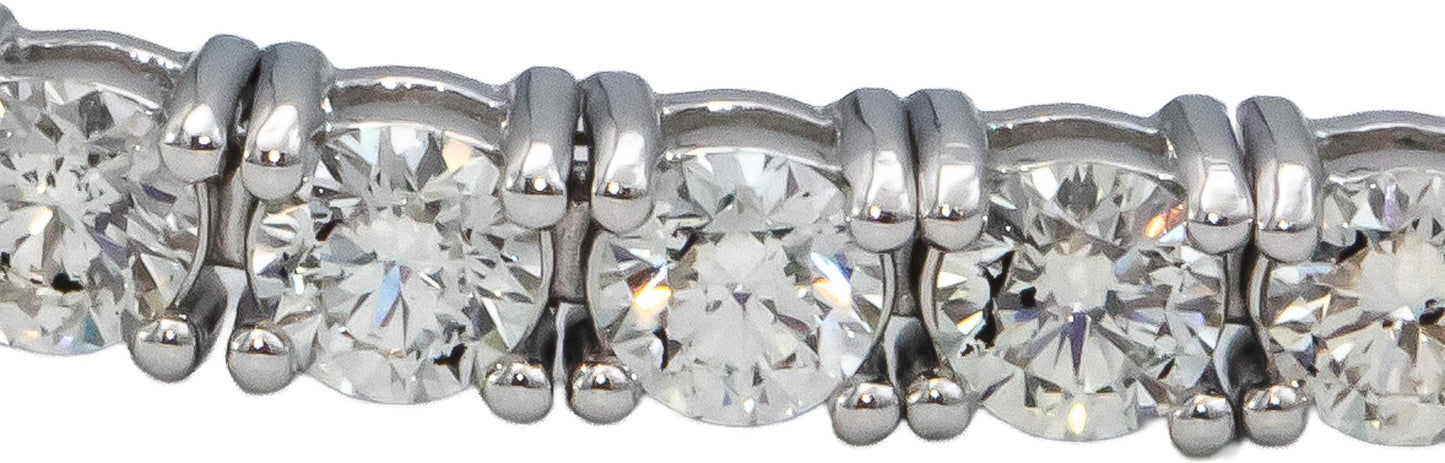 14k White Gold VS Round Diamond Tennis Bracelet 4.64CT