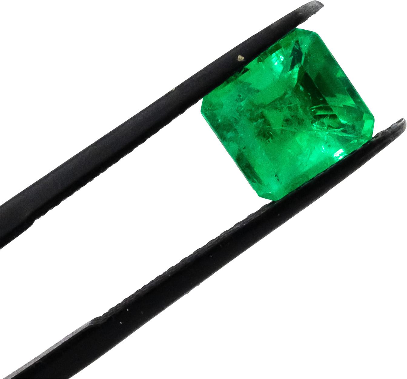 GIA Certified Natural Colombian Emerald Octagonal Cut Loose Gemstone 1.98CT