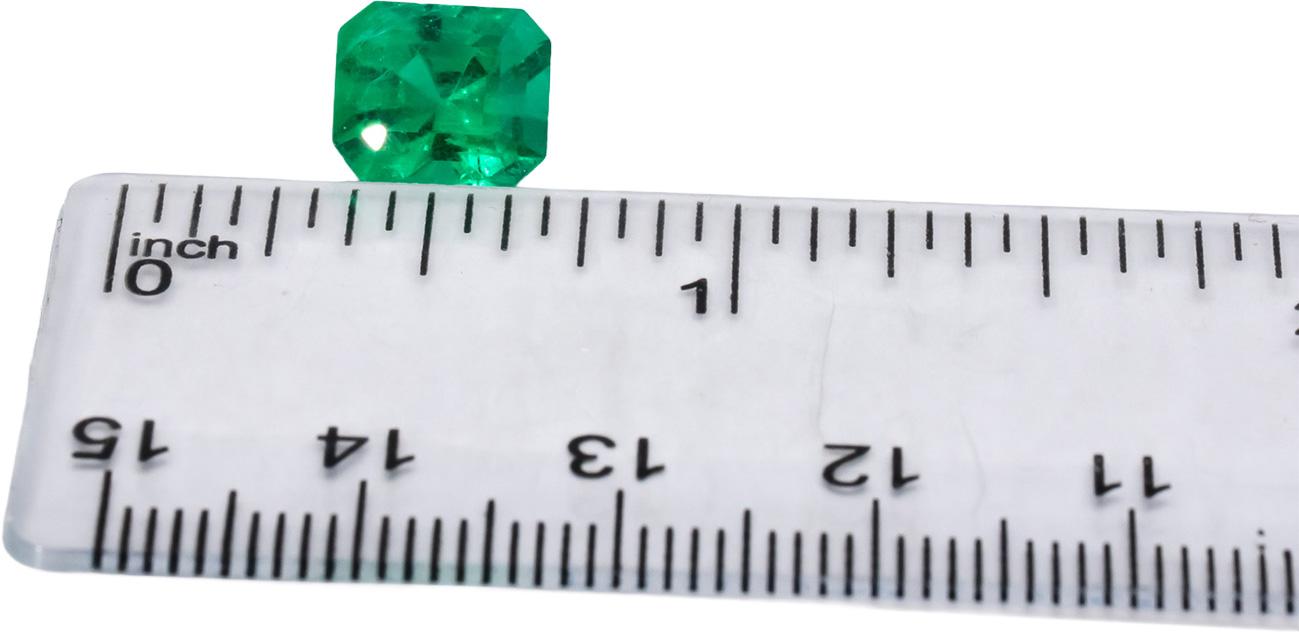 GIA Certified Octagon Cut Natural Colombian Emerald Loose Gemstone 2.55CT