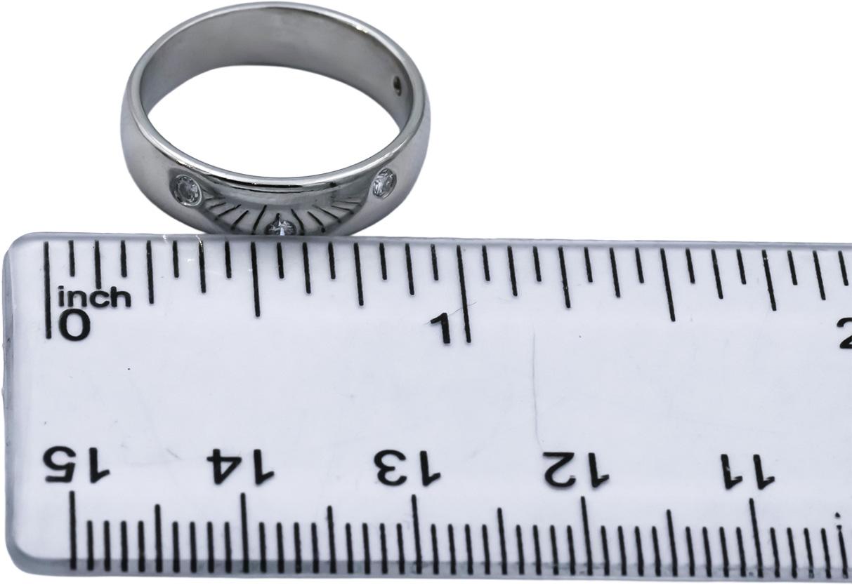 BAILEY BANKS & BIDDLE Platinum 950 VS Round Diamond Band Ring 0.15CT Size 6
