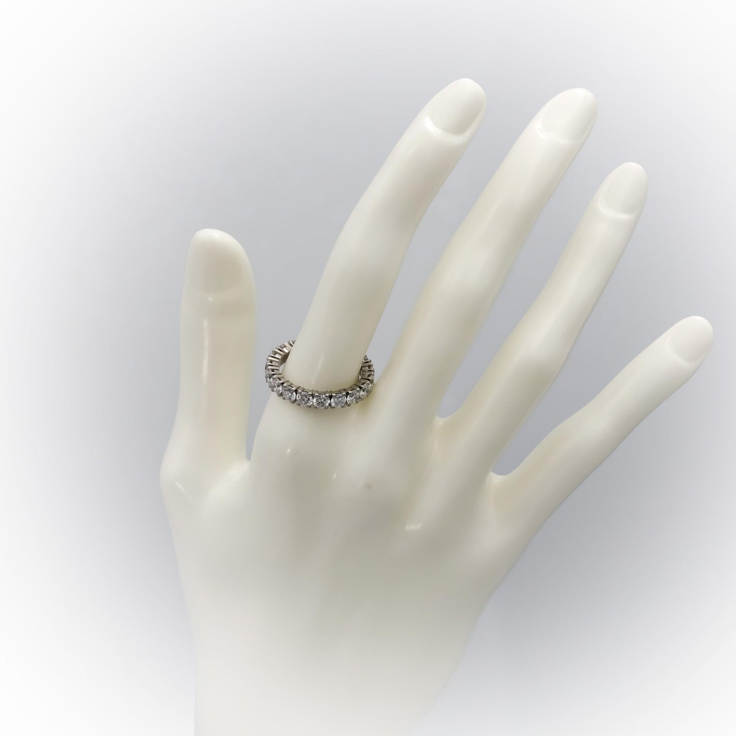 CARTIER Platinum VS Round Diamond Eternity Ring 2.56CT Size 55 - 23,500 Retail