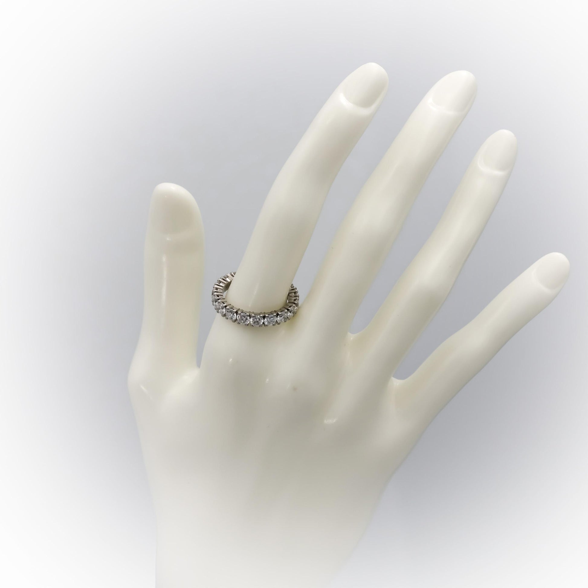 CARTIER Platinum VS Round Diamond Eternity Ring 2.56CT Size 55 - 23,500 Retail