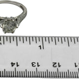 14k White Gold Round Diamond Engagement Ring 2.02CT w/ 1.52CT Center Size 7