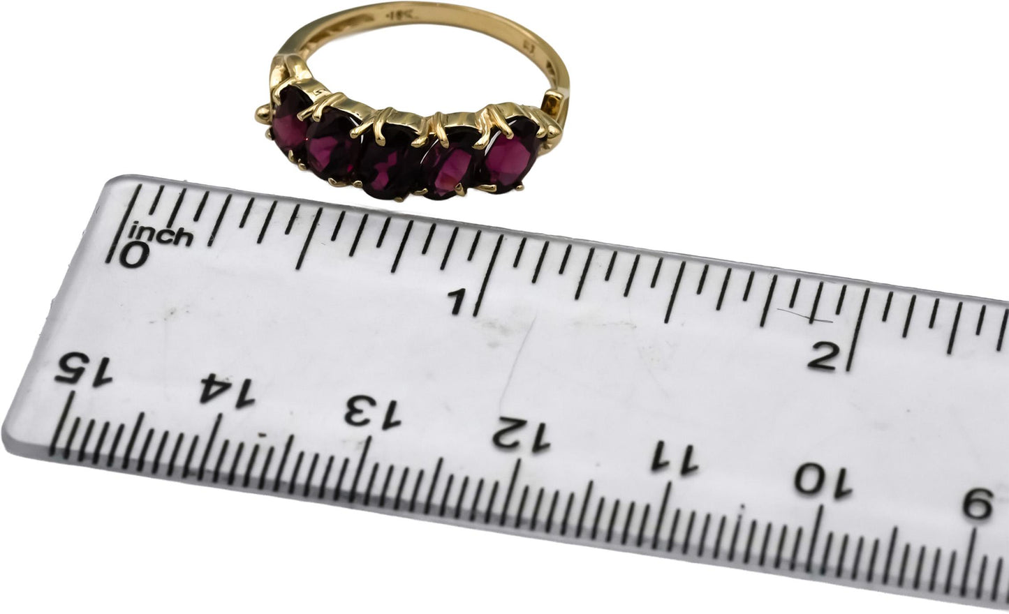 10k Yellow Gold Oval Cut Pink Tourmaline Band Ring 1.25CT Size 8