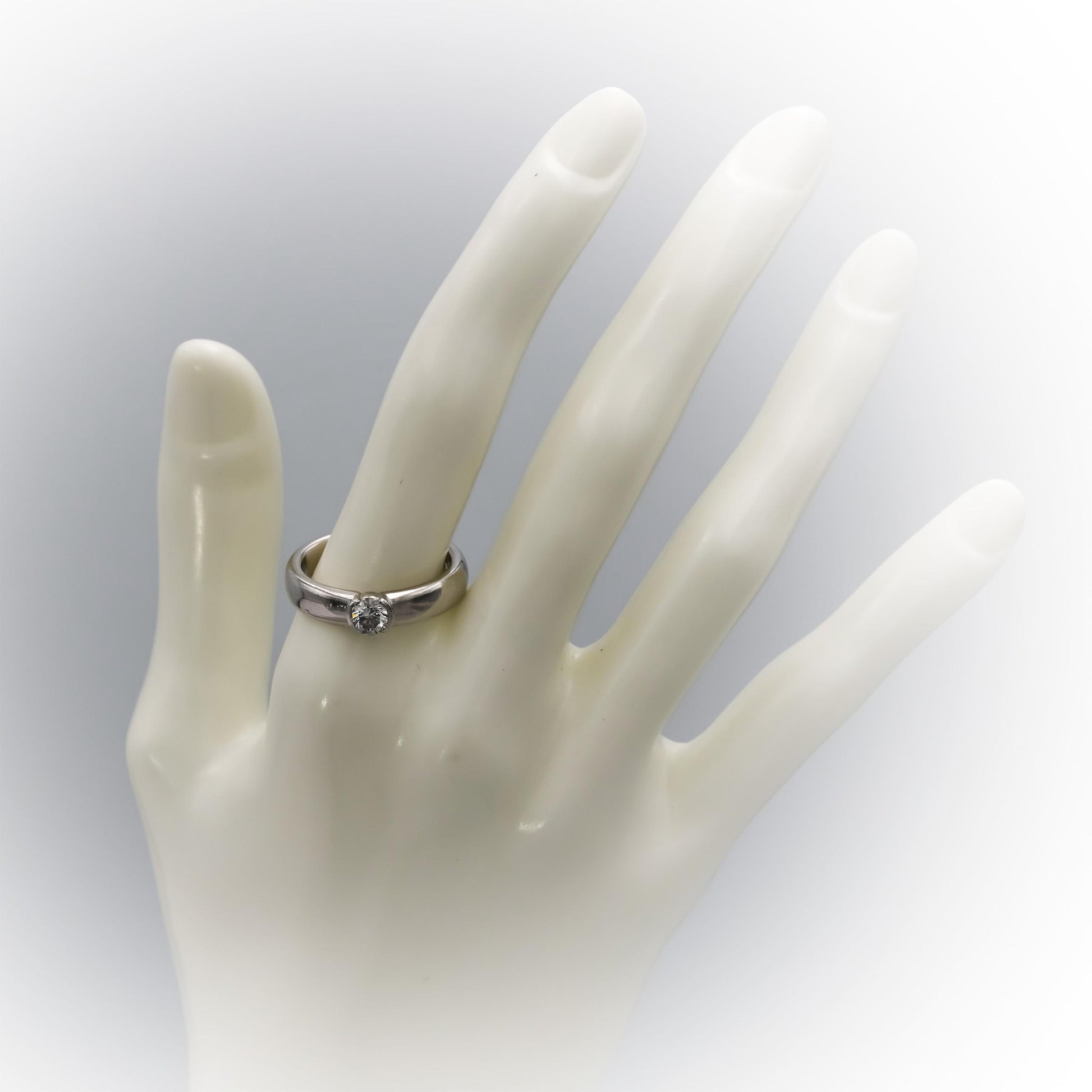 TIFFANY & CO. Platinum Etoile Diamond Engagement Ring 0.51CT Size 8.25 w/ Box