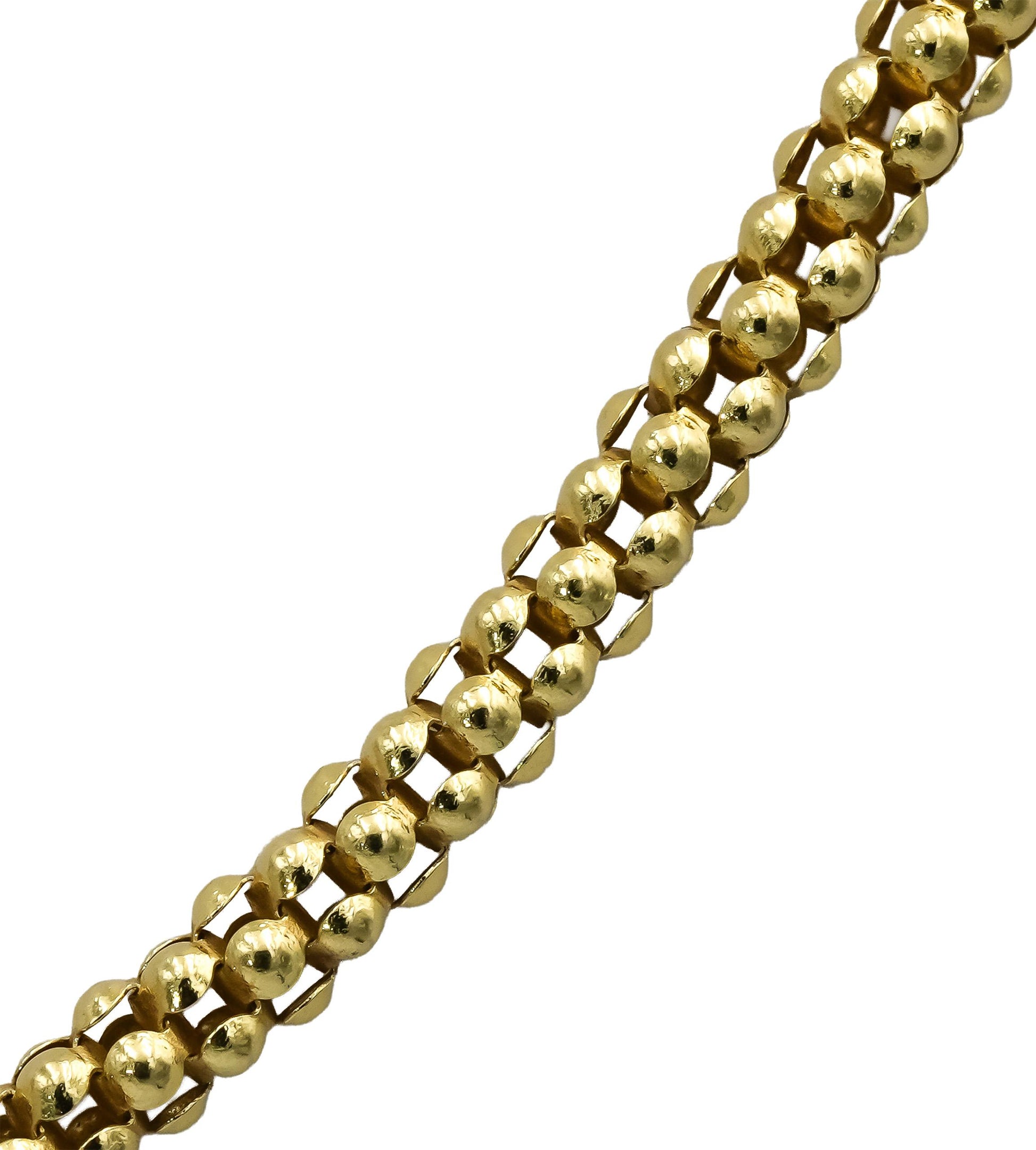 CHIMENTO Designer 18k Yellow Gold Popcorn Link Chain Necklace