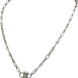 TIFFANY & CO. Sterling Silver 1837 Padlock Charm Necklace w/ Box 800.00 Retail