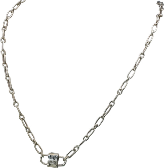 TIFFANY & CO. Sterling Silver 1837 Padlock Charm Necklace w/ Box 800.00 Retail
